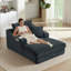 Chaise longue rembourrée avec 2 coussins - aucun assemblage requis-1712888713