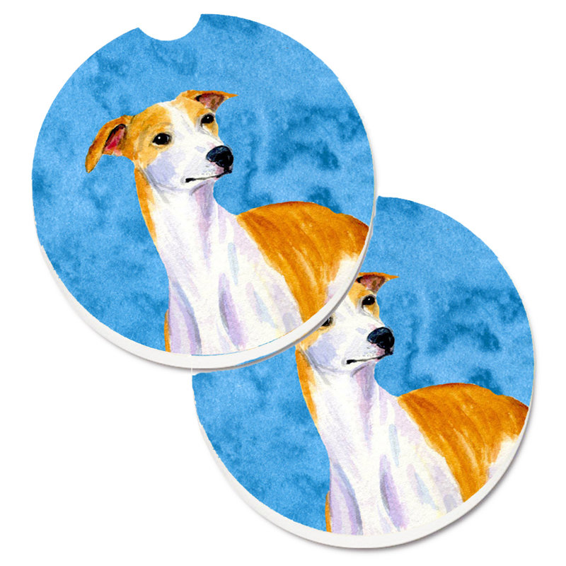 Sous-verre barbu collie voiture, Lévrier Whippet