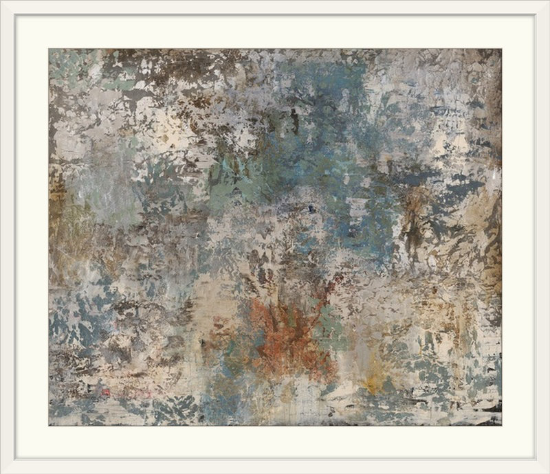 «Sommet Peeling Wall» par Alexys Henry, reproduction d'art, Cadre blanc, H 28 po x l 32 po x P 1 po