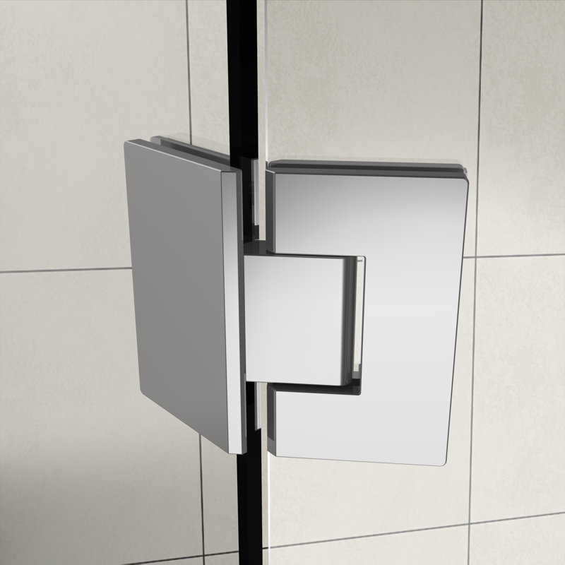 Merrick GS 34" x 72" Hinged Frameless Shower Door, Chrome
