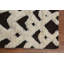 Tapis oriental noir et blanc en laine noué à la main 6 x 8