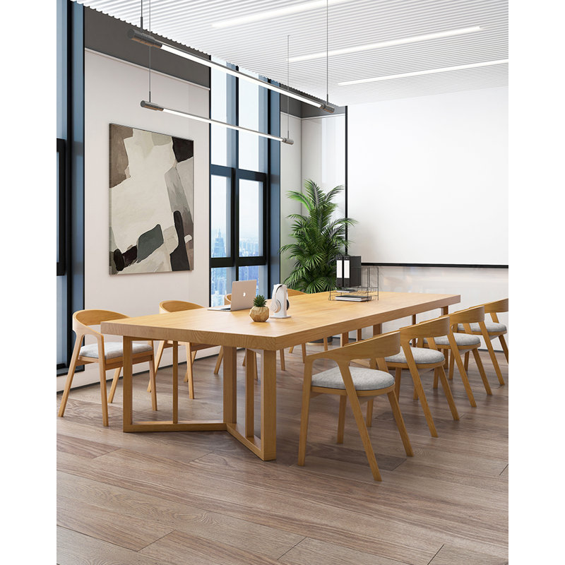 Hokku Designs Modern rectangular solid wood conference table - Wayfair ...