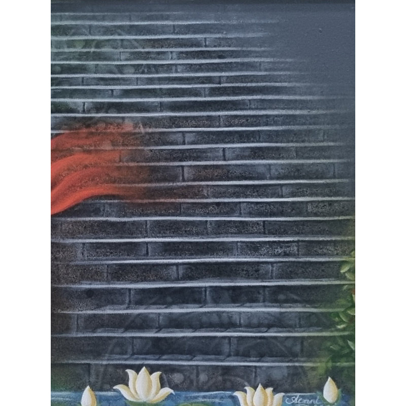 Radha Madhav | Acrylique sur toile par Avani Mayank Desai | Cadre en bois
