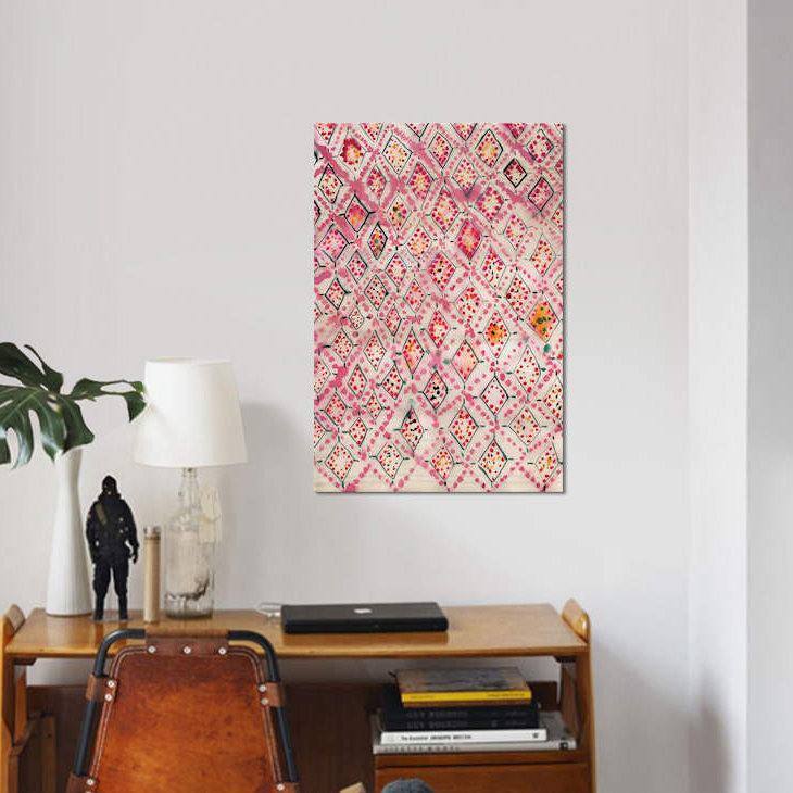 « marocain tapis i », impression sur toile, H 12 po x l 8 po x P 0,75 po, Toile tendue, Pas de tapis