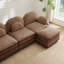 Canapé modulaire Camel en tissu 4 places Teddy