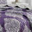 Purple White Damask Reversible 3 Piece Queen Bedspread Set，Queen