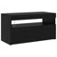TV Cabinet Set 3 Pcs Black Oak Engineered Wood-1465420460