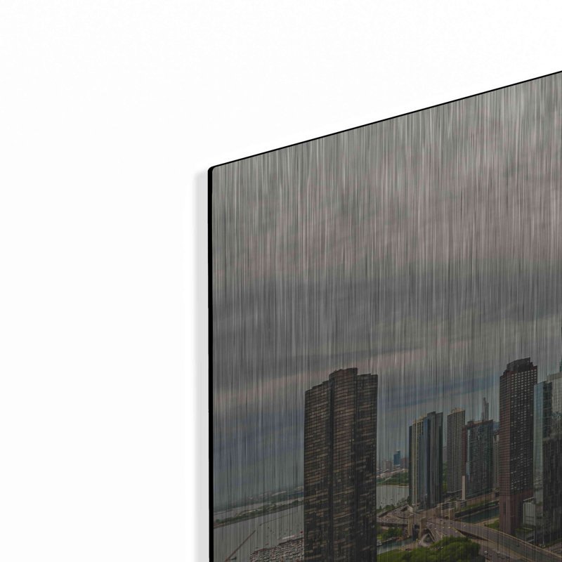 "Cloudy Chicago 2" par AKG, H 24 po x l 48 po