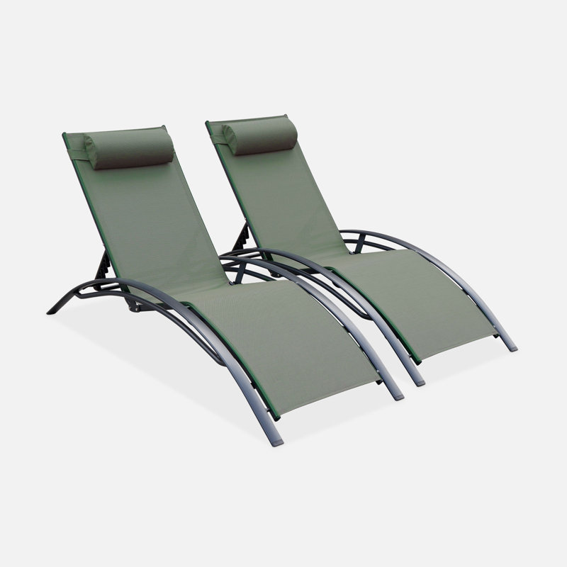 Caedence 167cm Long Reclining Chaise Lounge Set