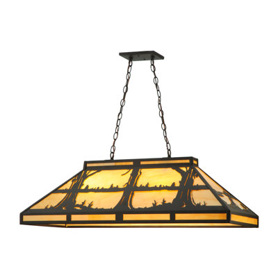 Luminaire suspendu linéaire à 6 lumières pour table de billard Greenbriar