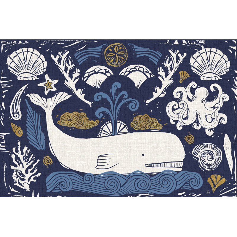 Primitive Sea I Dark by Daphne Brissonnet - Art Print, 20cm H x 30cm W, Wrapped Canvas