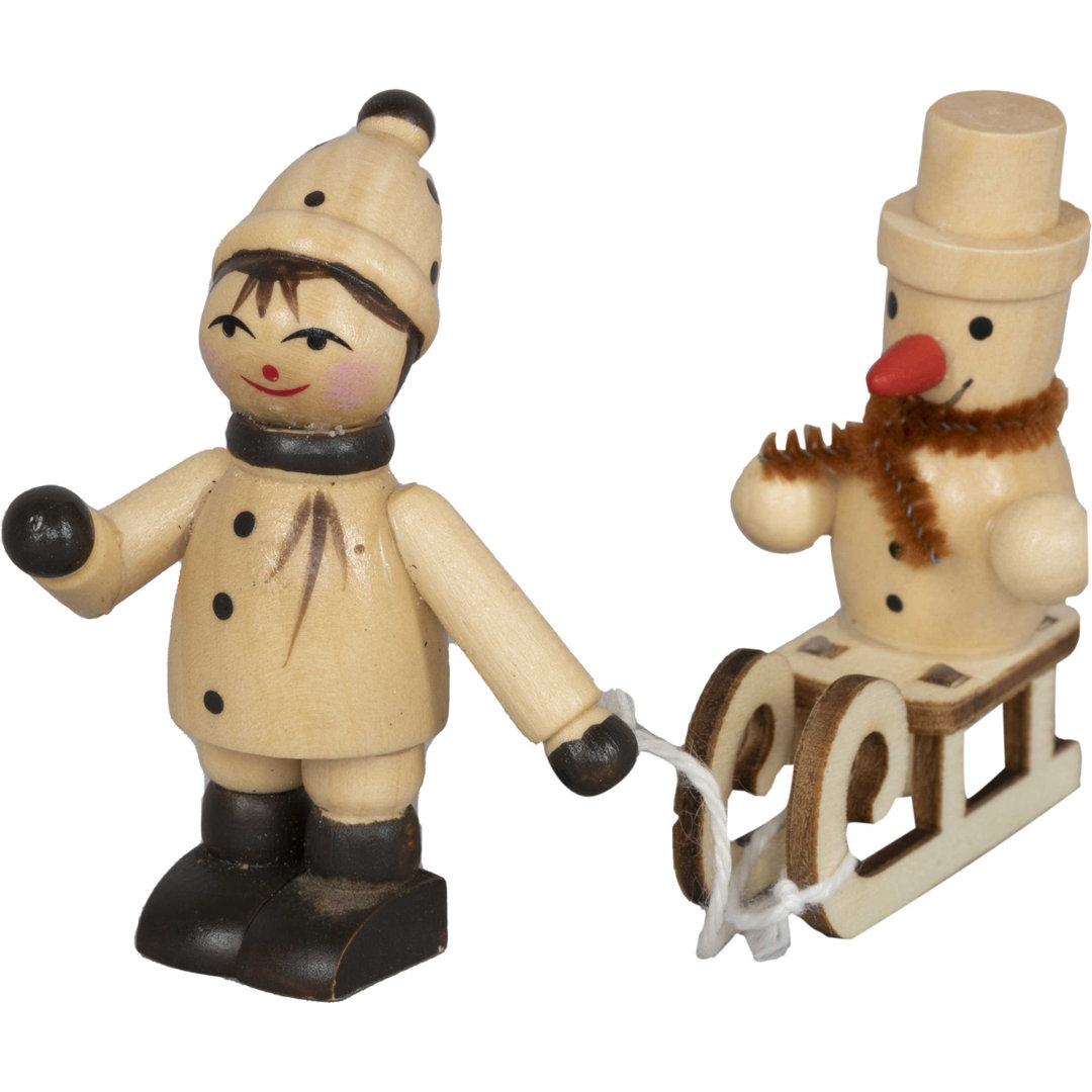 2-tlg. Figuren-Set Schneemann