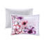 Édredon rose pour lit double / grand avec motif floral asymétrique et garniture lavable