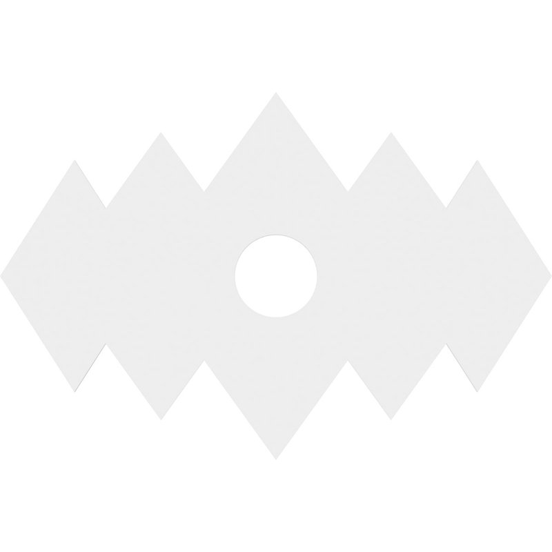 40"W x 26 5/8"H x 6"ID x 12 1/2"C x 1"P Zoe Architectural Grade PVC Contemporary Ceiling Medallion, 26.625" H x 40" W x 1" D