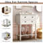Console étroite, canapé mince avec trois tiroirs de rangement et tablette inférieure pour le salon, assemblage facile-303810946-303810948-303810970-303810975