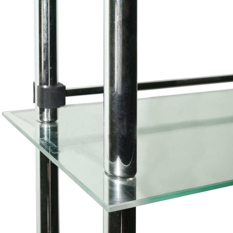 164cm H, Chrome / Clear