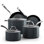 Cooks Standard Classic Nonstick Hard Anodized Cookware Set, Pots and Pans Kitchen Set Includes Saucepans, Stockpot, Frying Pans, Lids, Not Induction, 8-Piece, Black