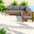 Spacious Patio Sofas, Acacia Wood Modern Corner Design For Backyard