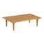 Ensemble de canapé modulaire d'extérieur en bois d'acacia 6 places avec table basse et coussins Nerina