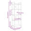 171cm H x 56cm W Steel Etagere Bookcase-1829901298