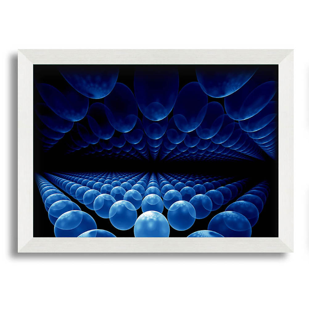 Gerahmtes Wandbild Alien Life Pods Blue