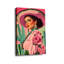 «Eclectic Studio», art mural sur toile tendu «Pink Sombrero mexicain»-949526234