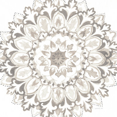 Mandala Delight II Neutral Crop by Danhui Nai - No Frame Print on Canvas