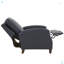 Fauteuil inclinable bleu nuit en similicuir