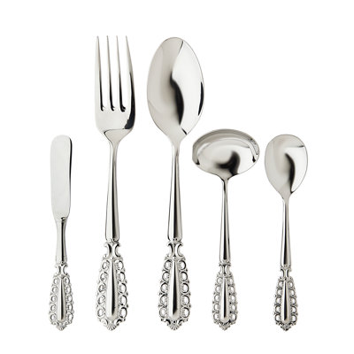 Villa D'este 5 Piece Stainless Steel Hostess Set