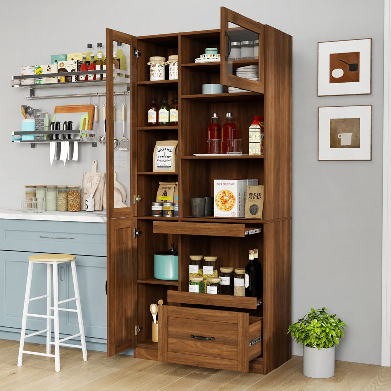 Armoire de cuisine avec bahut et armoire à café avec support à micro-ondes