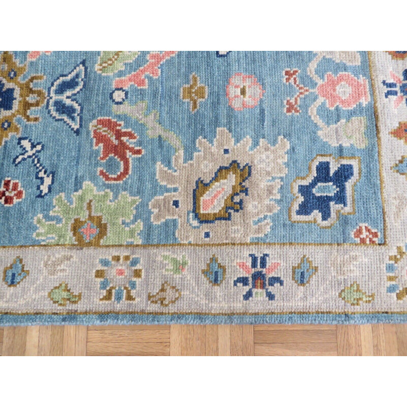 Tapis rectangulaire en laine 2 pi 11 po x 8 pi One-of-a-Kind Rectangle Emmerly