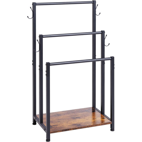 Porte-serviettes autoportant, noir, 48x24x78,5 cm, fer à repasser, pour Porte-serviettes autoportant, noir, 48x24x78,5 cm, fer à repasser, pour