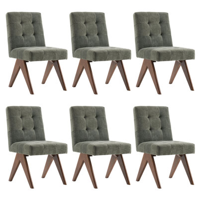 Nieck Armless Tufted Upholstered Side Chair