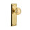 Deco Interior Mortise Door Knob with New York Long Plate