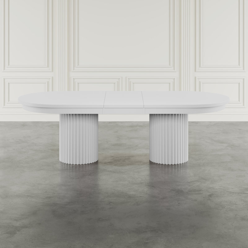 Table de salle à manger Lange, Blanc