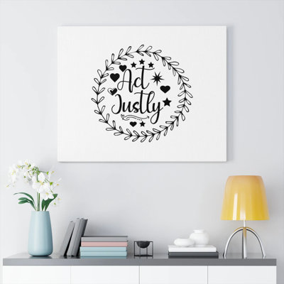 Act Justly - Wrapped Canvas Print