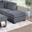 Ensemble de 3 coussins de canapé rembourrés et rembourrés en tissu velours côtelé gris foncé-610621519