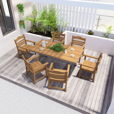 Legged Table For Outdoor, 71.91Inch Rectangular, Hips, To All Weathers Large Hips Dining With Aluminum Legs, 71.91Inch, Top -Like Color, , 6-8 Users
