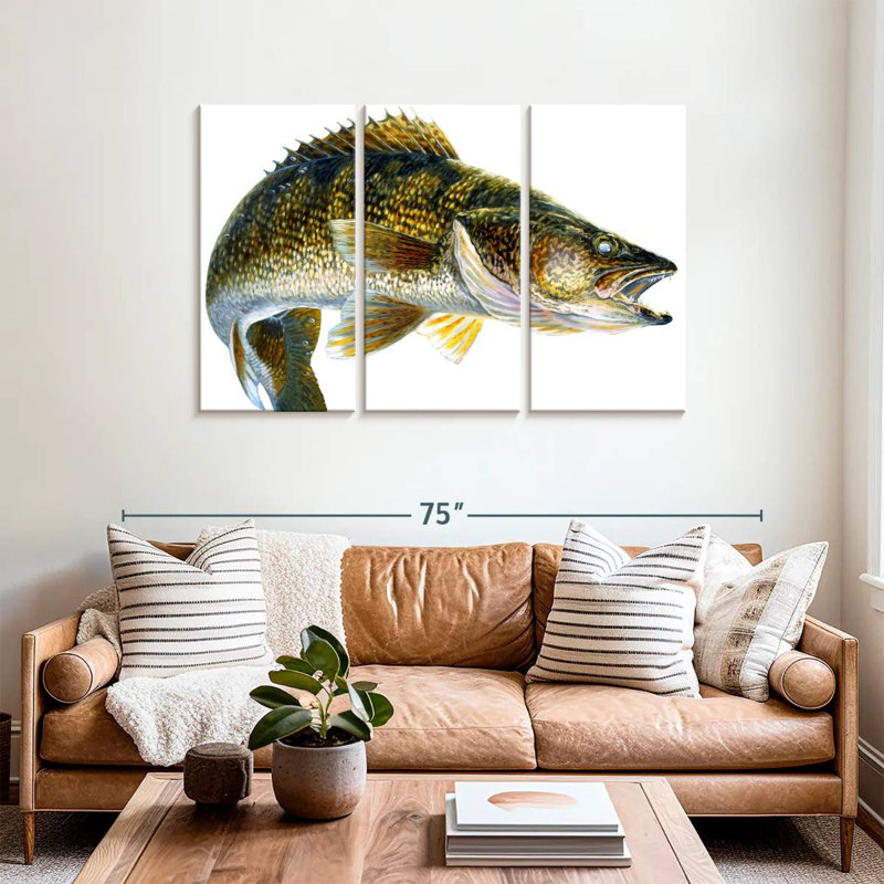 Brampt Break Line Walleye, 36" H x 57" W