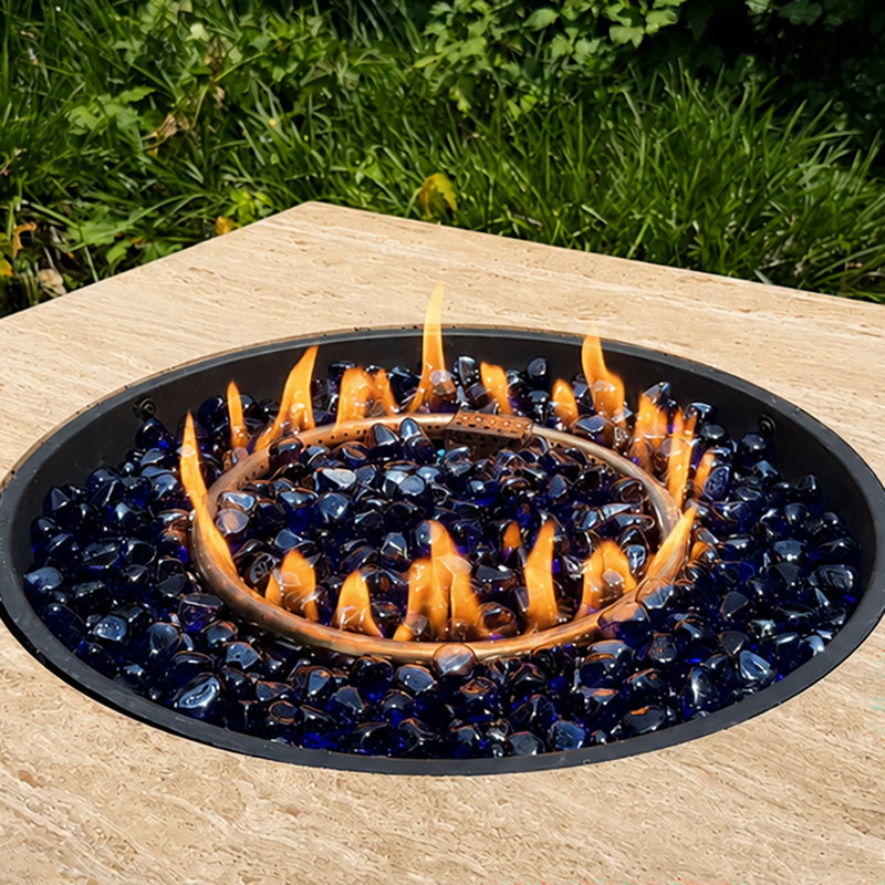 Verre de foyer réfléchissant en forme de diamant de qualité professionnelle, Bleu très foncé, Capacité de poids de 20 lb