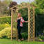 Marshfield 180cm W x 90cm D Solid Wood Arbour in Natural