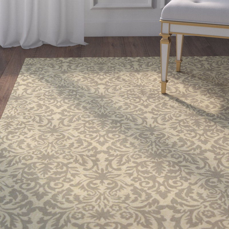 Tapis bleu / beige Ringwood, Rectangle 5 pi 3 po x 8 pi 3 po