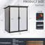 Armoire verrouillable d'extérieur de 5 x 3 pi: remise imperméable en résine pour les vélos, abri de patio protégé, spacieux et polyvalent, offert en masse-117994500