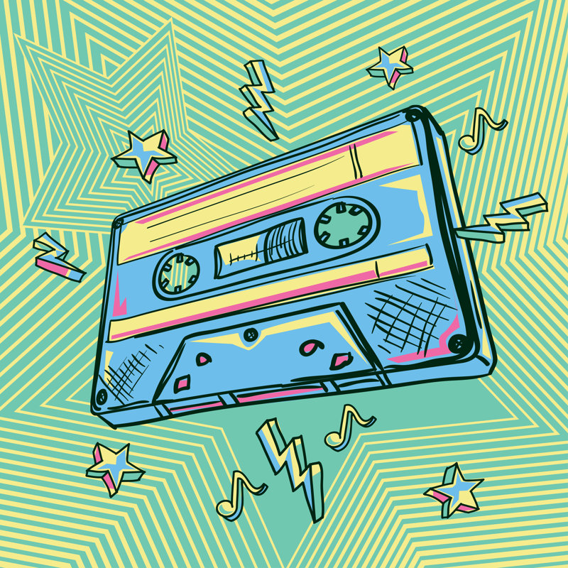 Audio Cassette by Alex_Bond - Wrapped Canvas Print, 51cm H x 51cm W x 3.8cm D
