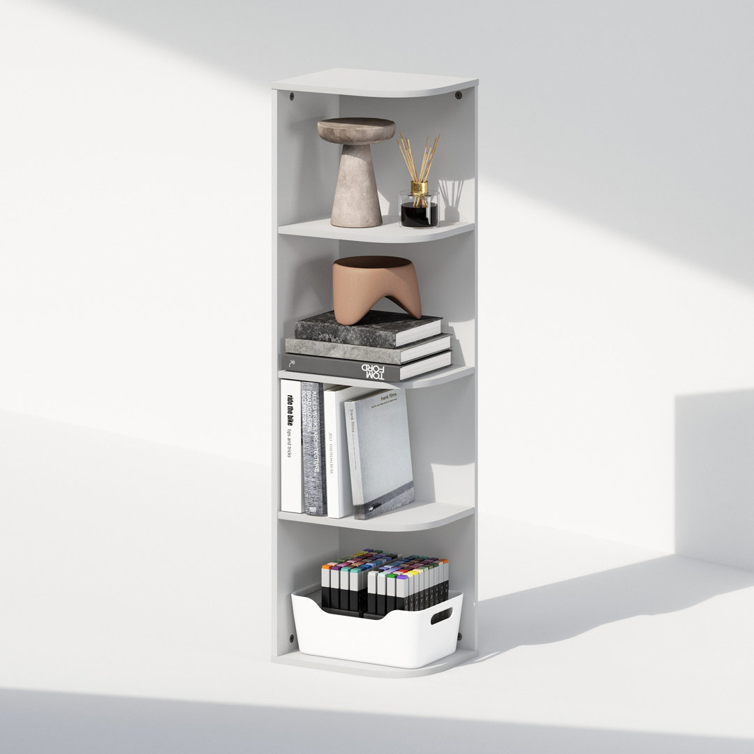 Reed Space Saving Corner Storage Display Shelf, Bookshelf Ebern Designs 