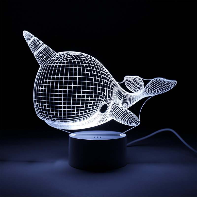 Carrera Narwhal Colour Changing 3D Lamp