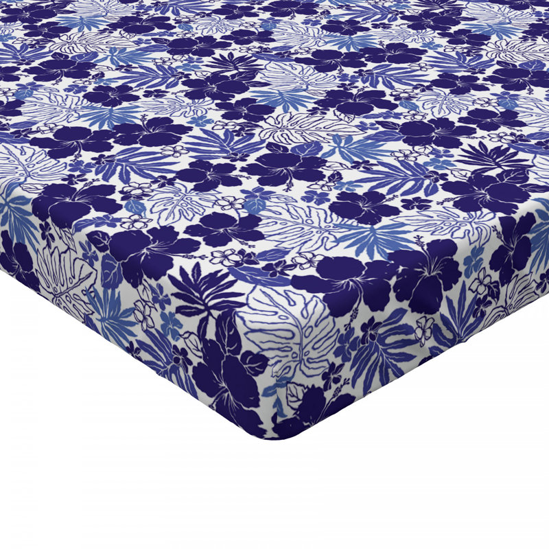 Microfiber Floral Fitted Sheet, Twin XL Fitted Sheet