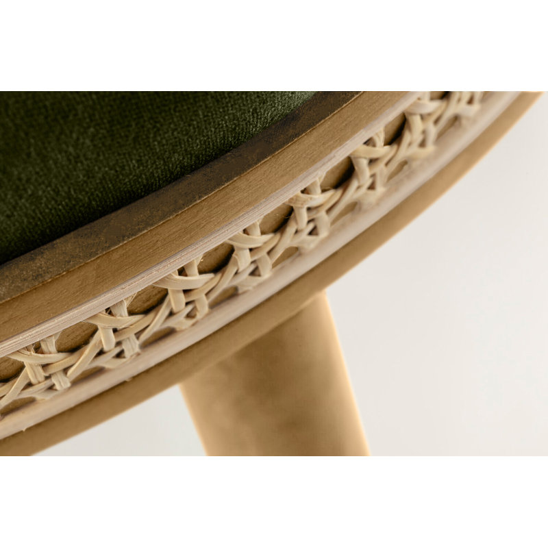 Tabouret de bar et de comptoir Alma, Kiwi, Laiton satiné, Tabouret de bar (siège d'une hauteur de 30 po)