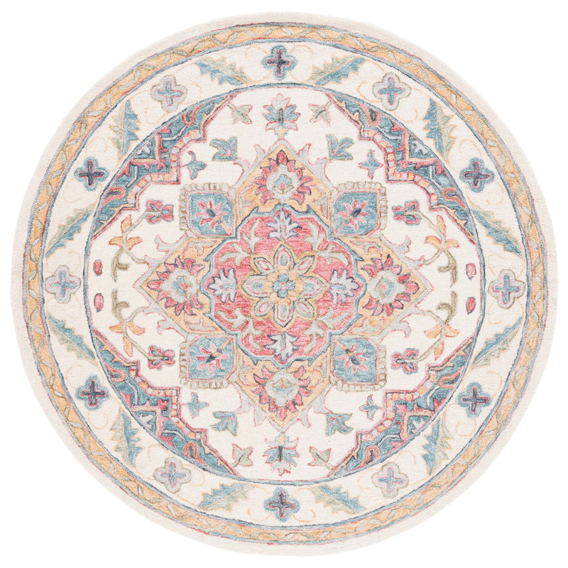 Eli-Phoenix Hand Tufted Wool/Cotton/Latex Oriental Rug in Brown, Round 6'
