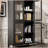 Classic Metal Storage Cabinet Display Cabinet with 4 Glass Doors 4 Shelves Cabinet Bookcase Side Cabinet